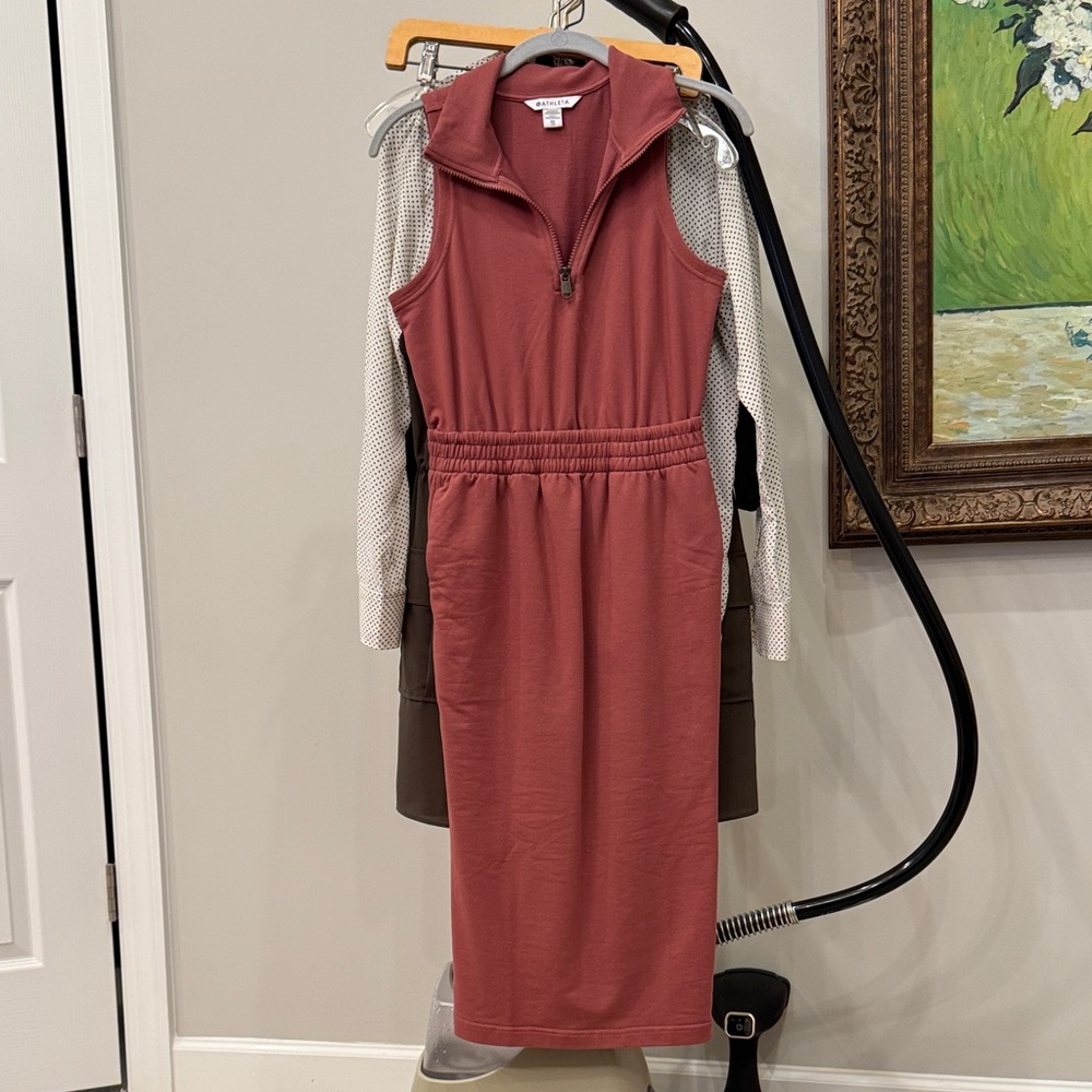 Athleta dusty rose sweatshirt dress